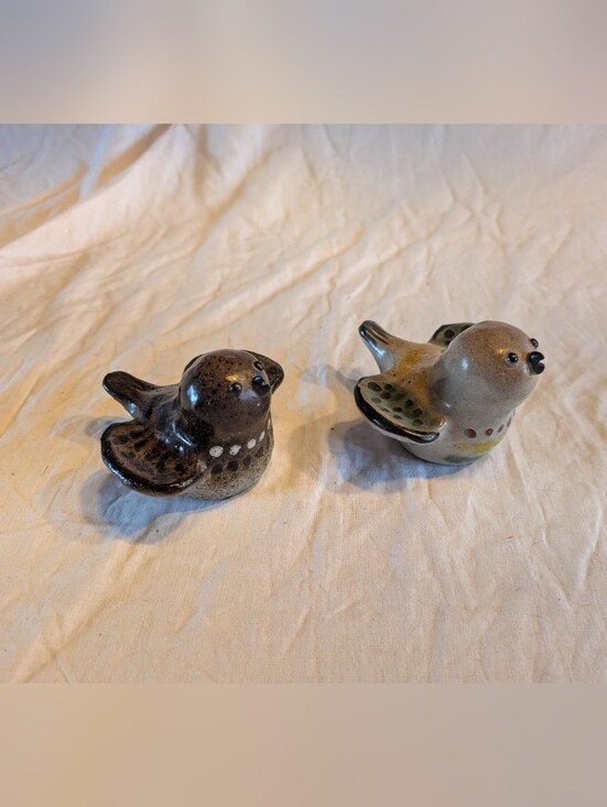 Vintage Other - Vintage Brown and Tan Ceramic Tommy Kakinuma Bird Pair